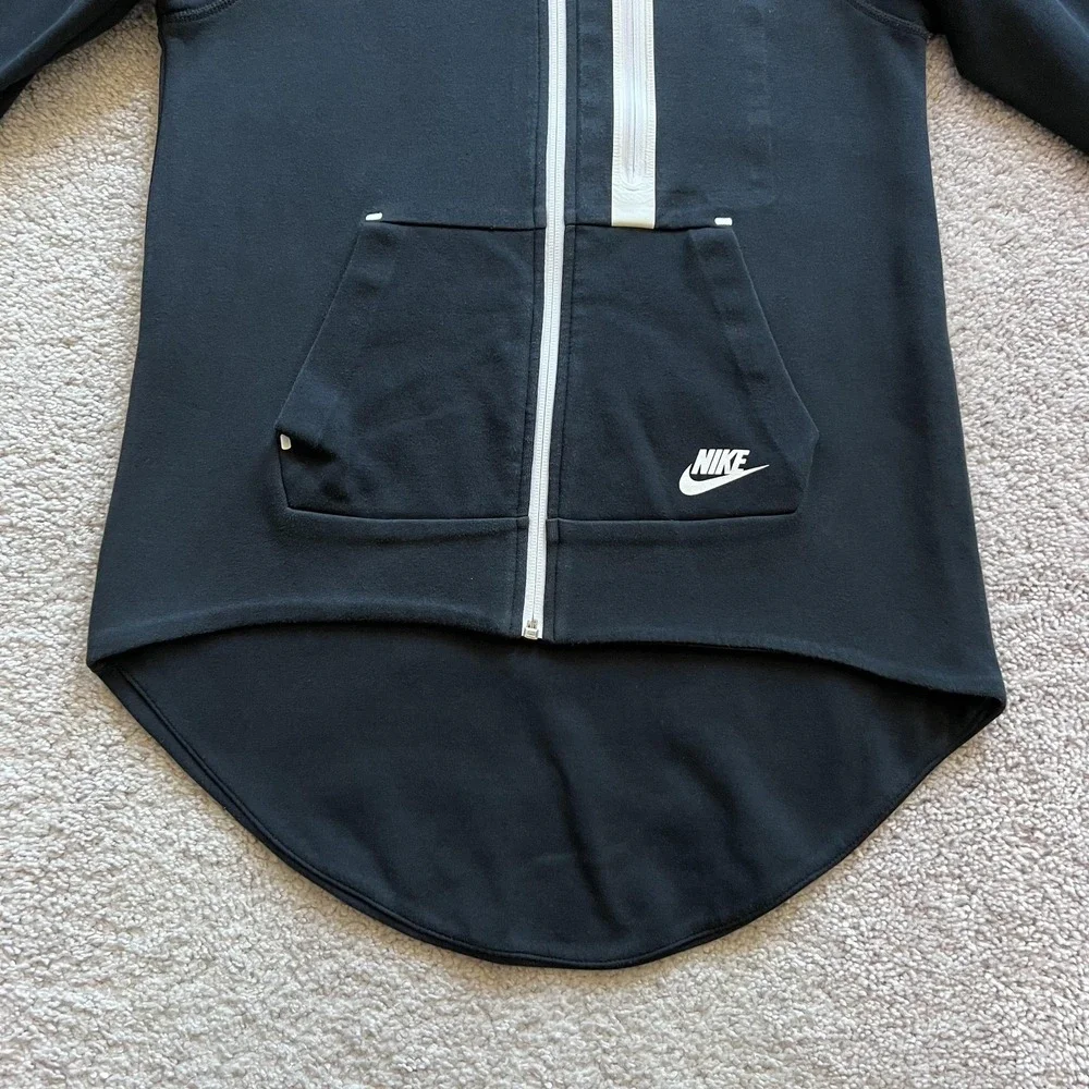 Nike Tech Moto Cape Full Zip Sweatshirt Womens XS Blue High Neck 642688-010